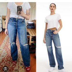 Good American good 90s distressed jeans